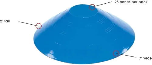 Vista 4 de Kwik Goal Cono de disco pequeño, paquete de 25