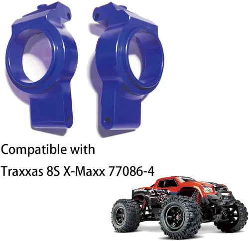 Vista 2 de Bloques de ruedas de aleación de cubo delantero C 7732 para Traxxas 1/5 1/6 X-MAXX piezas de actualización (azul oscuro)