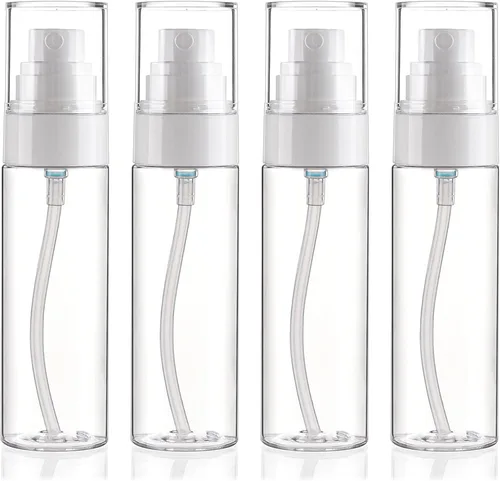Vista 7 de Botella de spray de niebla fina, botellas de plástico de 3.4 onzas, paquete de 2 botellas de spray de ajuste de maquillaje, aprobadas por la TSA