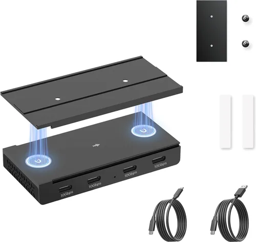 Vista 11 de EJAY Concentrador magnético USB-C de 4 puertos de 10 Gbps para Mac y Windows