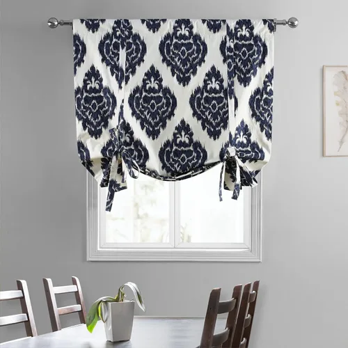 Vista 2 de HPD Half Price Drapes Ikat - Cortinas enrollables para oscurecer la habitación, 46 x 63 pulgadas, cortina enrollable de algodón para ventana de sala