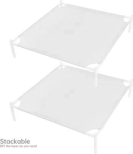 Vista 4 de Estante de secado de ropa apilable de 4 capas, estante de secado de ropa de malla, ideal para suéteres, lana, hierbas y más