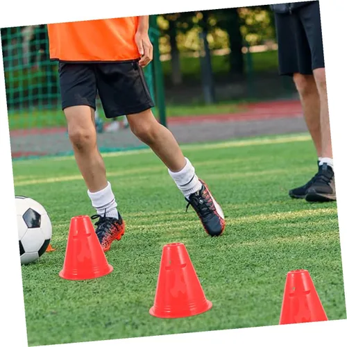Vista 3 de Toyvian 20Pcs Agility Marker Cones for Roller Skating and Soccer Training Plastic Small Cones for Outdoor Indoor Sports Drills and Obstacle Courses