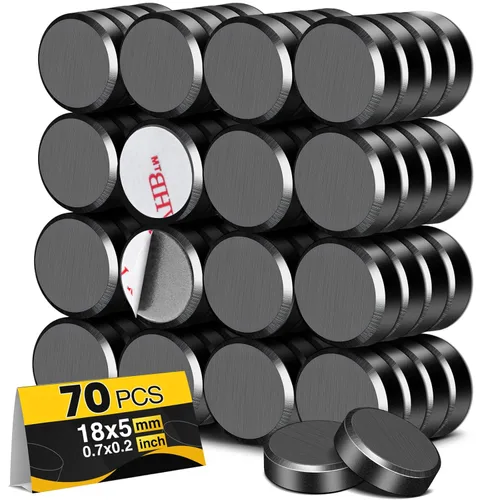 Vista 9 de TRYMAG Imanes para manualidades con respaldo adhesivo, imanes redondos de disco de 0.79 pulgadas (20mm) de cerámica circular, imanes de ferrita