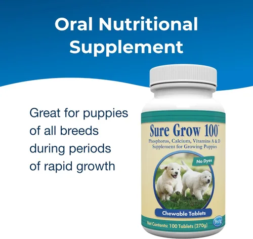 Vista 2 de Suplemento para perros Sure Grow, 100 comprimidos