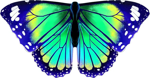 Alas de mariposa para niñas pequeñas, disfraz de mariposa, alas de disfraz de insectos, como juguetes de juego, recuerdos de fiesta para niños Azul