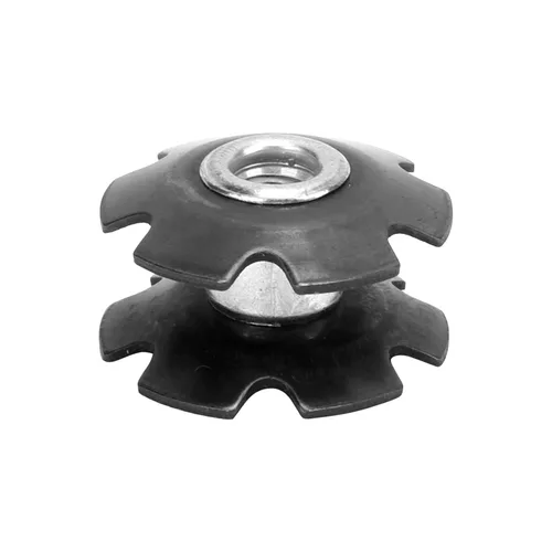 Tuerca de flor de horquilla delantera, portátil, de acero, ligero, para bicicleta, tuerca de estrella, universal, práctica para tubo de horquilla de