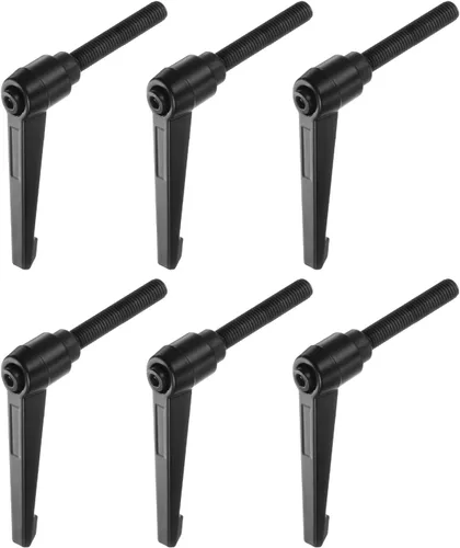 Vista 14 de HARFINGTON 6 manijas de palanca de sujeción ajustables M6 x 0.984 in de rosca macho, perillas de tornillo giratorio de bloqueo de trinquete