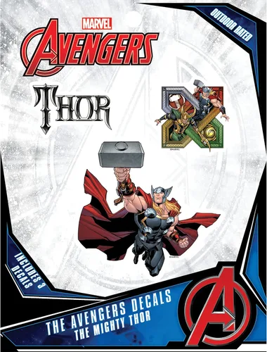 Vista 10 de Marvel Thor - Juego de 3 calcomanías de vinilo para exteriores, para automóvil, laptop, computadora, botella de agua, calcomanías de Marvel