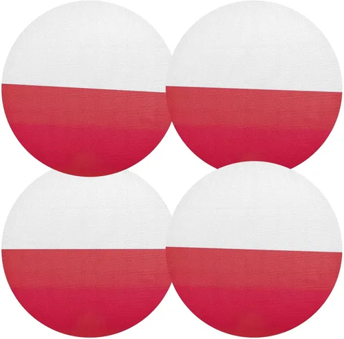 Vista 25 de Aruba Flag Round Table Placemats 15 Inch, Seasonal Table Mats Modern Place Mats for Dining, Kitchen, Parties, Camping