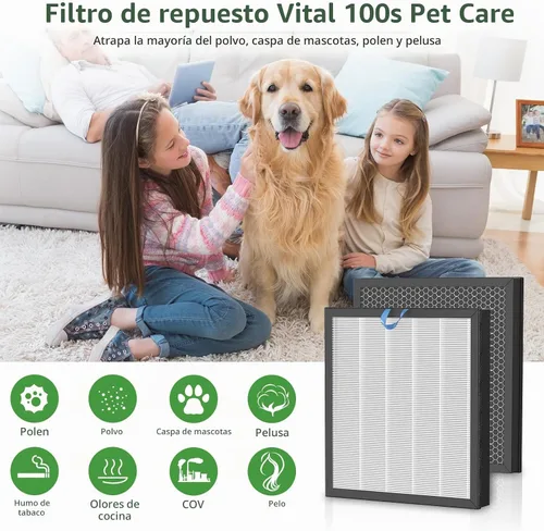 Vista 6 de Vital 100S Replacement Filter for LEVOIT Vital 100S-P Air Purifier Filtro básico Vital 100s