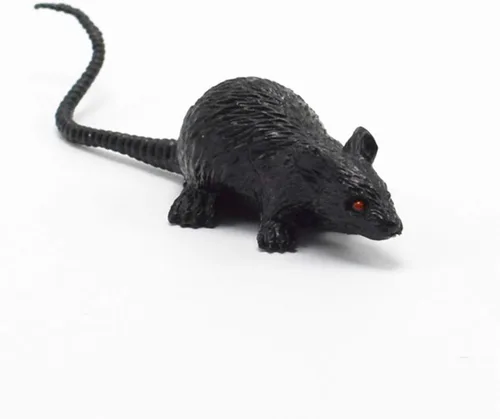 Vista 2 de Mangdunt Paquete de 30 mini figuras de ratón simuladas de plástico de terror realista para regalos novedosos broma broma de Halloween