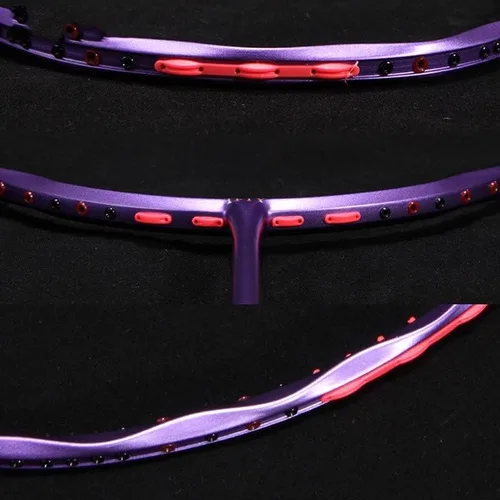 Vista 4 de QDLZLG 5U 75g 30Lbs Full Carbon Fibre Twist Frame Badminton Racket with Free Tied