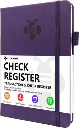 Vista 10 de Registro de cheques - Registros de cheques elegantes para chequera personal con registros de cheques y transacciones, registro de chequera de tapa