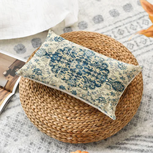 Vista 16 de VAKADO Juego de 2 fundas de almohada negras para exteriores, 18 x 18 pulgadas, estilo bohemio, decorativo, primavera, sofá, granja, gris, bohemio
