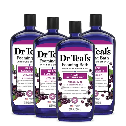 Vista 9 de Dr. Teal's - Solución de remojo de sal de Epsom y baño espumoso con sal pura de Epsom, lavanda (paquete de 2)