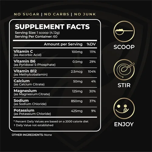 Vista 6 de Carnivore Electrolytes Powder – Alto en sodio (850 mg) sin sabor Cero azúcar, sin rellenos, reemplazo de electrolitos para Keto e hidratación