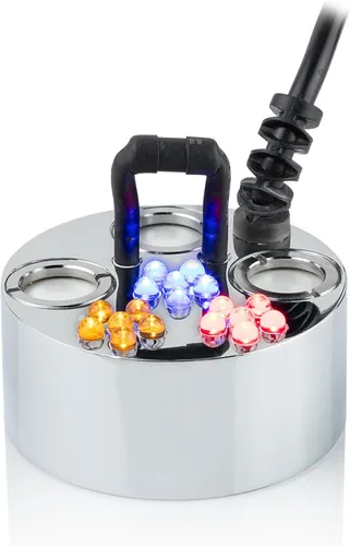 Vista 9 de Alpine Corporation Super Pond Fogger con anillo flotante y luces LED accesorio de decoración al aire libre