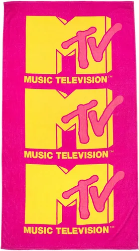 Jay Franco MTV Logo - Toalla grande para baño/piscina/playa, toalla de algodón súper suave y absorbente, resistente a la decoloración, mide 34 x 64
