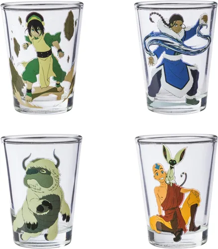 Vista 17 de Silver Buffalo Powerpuff Girls With Blossom, Bubbles, Buttercup y Professor Sugar Spice Everything Nice Chemical X 3D - Juego de 4 mini vasos de 1.5