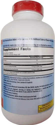 Vista 2 de Kirkland Signature Glucosamine HCI (paquete de 2) Extra Strength con MSM (375 unidades x 2)