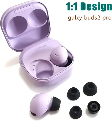 Vista 5 de Puntas de silicona para auriculares Galaxy Buds 2 Pro, puntas de repuesto para auriculares Samsung Galaxy Buds 2 Pro, 6 pares LMS negro
