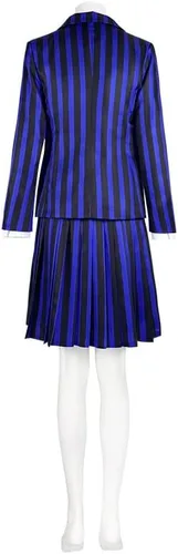 Vista 5 de Masfrida Enid Sinclair - Disfraz de colegialas Uniforme Never more Cosplay para niños para Halooween