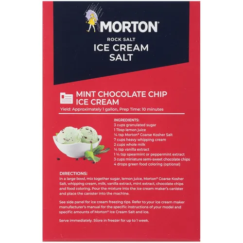 Vista 2 de Morton Sal de helado, sal de roca, (4 libras), paquete de 4, ideal para hacer helado