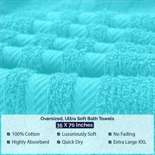 Vista 108 de DAN RIVER Paquete de 2 sábanas de baño de lujo 35x70, 600 GSM, toallas de 100% algodón hilado en anillo suaves y de secado rápido, ideales para Beige