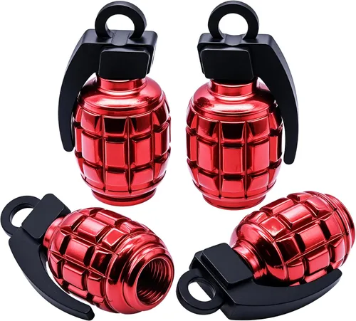 Vista 72 de 4 tapas de válvula de neumático, cubiertas universales de válvula de neumático de aleación de aluminio para automóviles, camiones, SUV, Negro