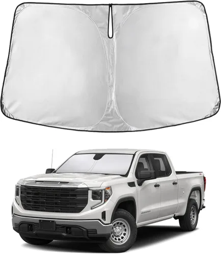 Vista 153 de EcoNour - Parasol plegable para parabrisas de Toyota Tacoma 2016-2025 2026, accesorios para camioneta de 2 puertas y 4 puertas, protector de visera