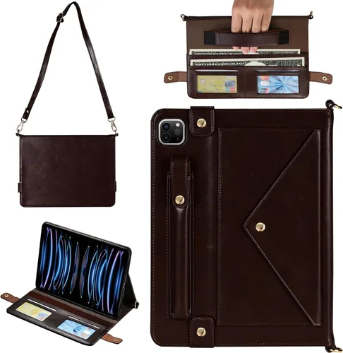 Vista 37 de Funda tipo bolso para iPad mini de 5ª/4ª/3ª/2ª/1ª generación de 7.9 pulgadas, Techcircle funda ligera tipo folio con soporte bandolera con billetera