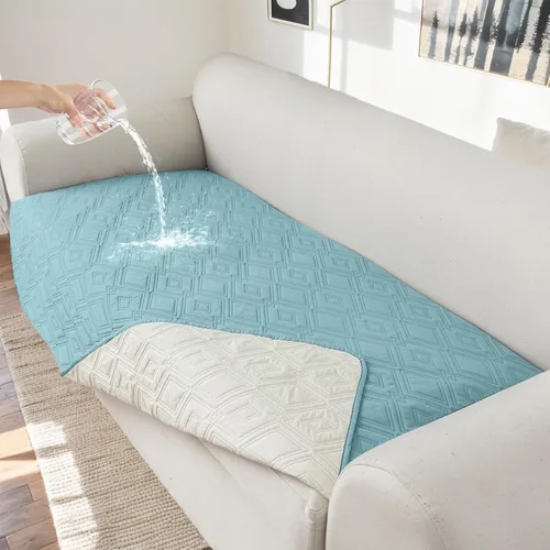 Vista 29 de Genina Juego de 2 Fundas de Reposabrazos para Sofá 100% Impermeables, Fundas para Reposabrazos de Sofá, Sillón, Protectores Antideslizantes