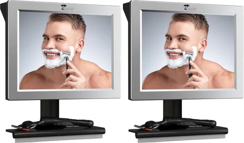 Vista 12 de Espejo para ducha que no se empaña, Plateado