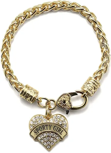 Vista 39 de Inspired Silver - Pulsera de oro con dije de corazón pavé con circonitas cúbicas