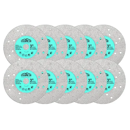 Vista 13 de Disco de pulido de losa de roca – Disco cortador de vidrio de 3 pulgadas, hoja de corte de granito, muela de diamante para losa de roca, piedra