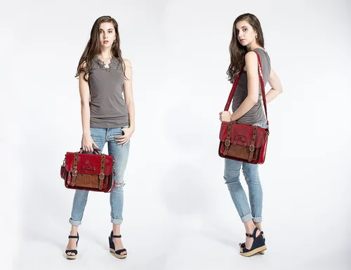 Vista 7 de ECOSUSI - Bolso bandolera vintage para mujer