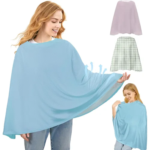 Vista 10 de Basumee Funda de lactancia para lactancia materna, privacidad completa, suave y transpirable, cubierta de lactancia materna multiusos para mujeres