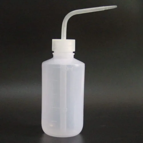 Vista 2 de Botellas de lavado, 3 botellas de plástico de seguridad de 8.5 fl oz, botella de lavado transparente práctica para suministros de laboratorio