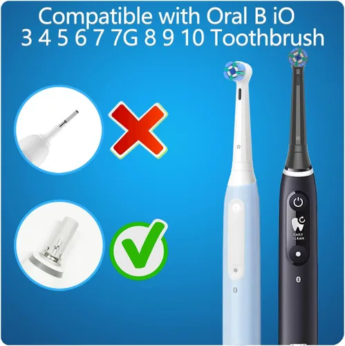 Vista 6 de Paquete de 8 cabezales de repuesto compatibles con cepillos de dientes Oral B iO, cabezales de cepillo para Oral-B iO 2/3/4/5/6/7/8/9/10/7G