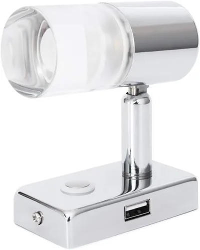 Vista 9 de Luz de lectura LED de 12 V para interior de caravana, 3 W, con puerto USB (5 V/2 A), regulable, mesita de noche, diseñada para lectura, barco, yate