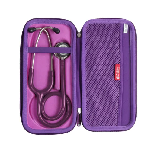 Vista 8 de Estuche de viaje Hermitshell para estetoscopio de monitoreo 3M Littmann Classic III (negro)