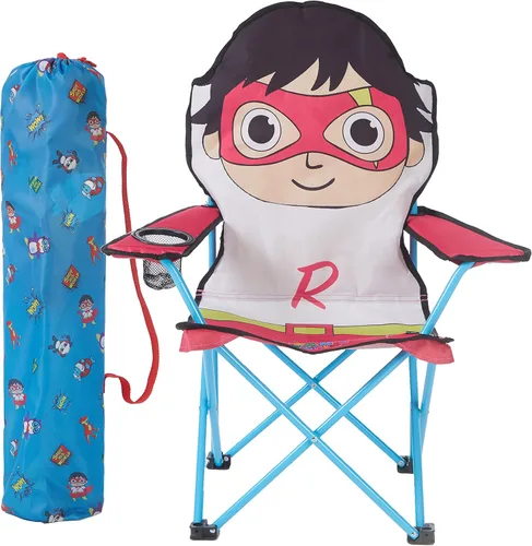 Vista 11 de Cocomelon Silla de campamento plegable para niños con bolsa de transporte, silla portátil para interiores y exteriores, ligera y compacta, ideal