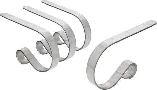 Vista 26 de Haute Decor The Original MantleClip - Paquete de 4 (bronce cepillado al óleo) - Cuelgue calcetines navideños de manera segura y protegida