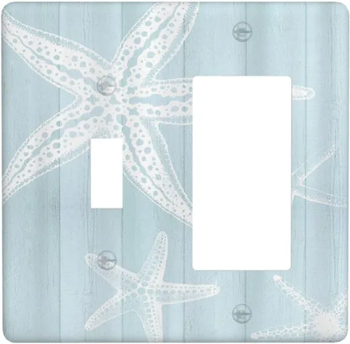 Vista 143 de Cubierta de placa de pared dispositivo duplex de 1 banda de mármol abstracto en arte interruptor de luz de salida eléctrica de cara fluida azul