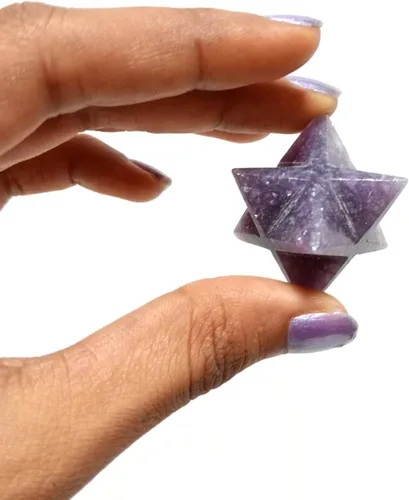 Vista 5 de Jet Energized Lepidolite Star Merkaba 1 pulgada Jet International Crystal Therapy 40 páginas, folleto de tratamiento de equilibrio de chakras