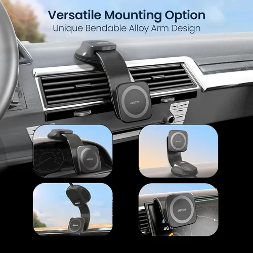 Vista 2 de aetos Soporte magnético para iPhone MagSafe para teléfono con base de succión adhesiva, compatible con iPhone 17/16/15/14 Pro/Plus/Max y teléfonos