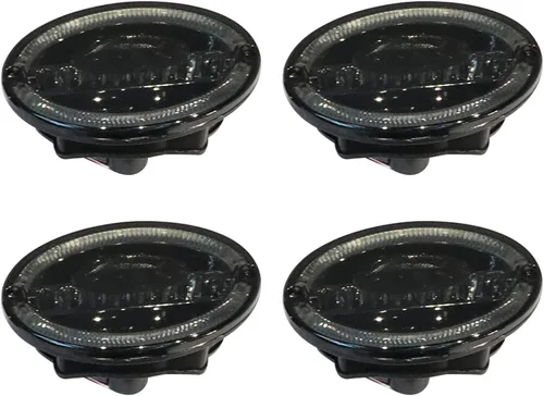 Corvette C5 - Luces traseras LED para freno, lámpara de freno compatible con Chevy C5 Corvette 1997-2004 (NEGRO), sin arnés Hyperflash LFMOT00990