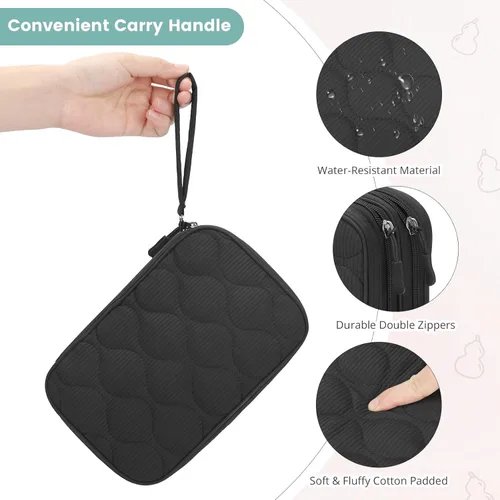 Vista 6 de Skycase Tech Pouch - Funda organizadora ligera para artículos electrónicos, organizador de cables de viaje de doble capa, bolsa de almacenamiento