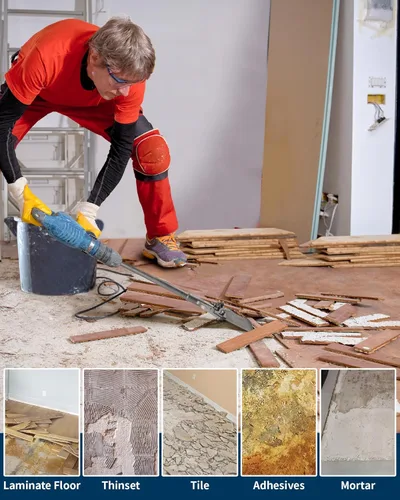 Vista 8 de Firecore - Rascador de suelo SDS Max de 6 pulgadas, herramienta de cincel de extracción Thinset para taladro de martillo giratorio, brocas de pala